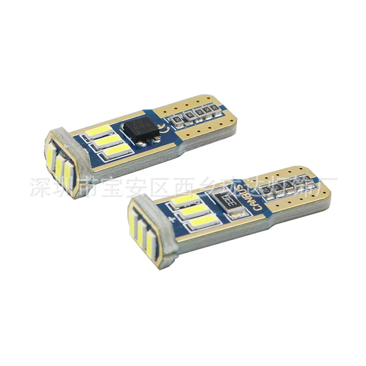 

LD 2X Automobile led decoding width indicator T10 4014 9SMD highlight reading lamp indoor roof lamp license plate lamp