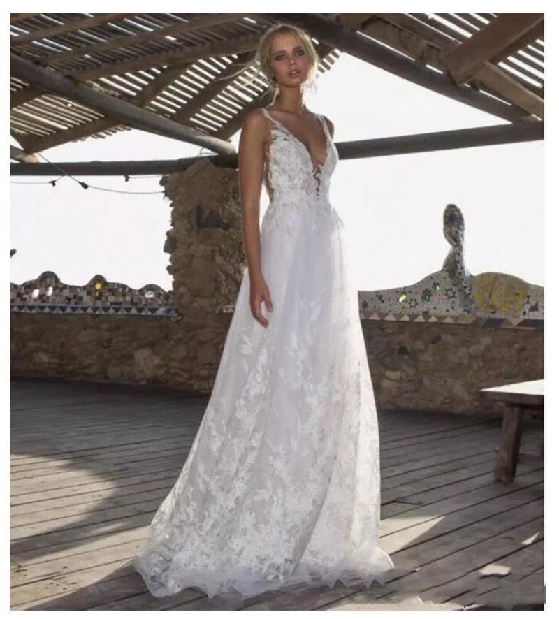 

BAZIIINGAAA Simple Wedding Dress Lace Little Beading Strapless Dress Luxury Wedding Gowns Bridal Can Be Washed Bride Dresses