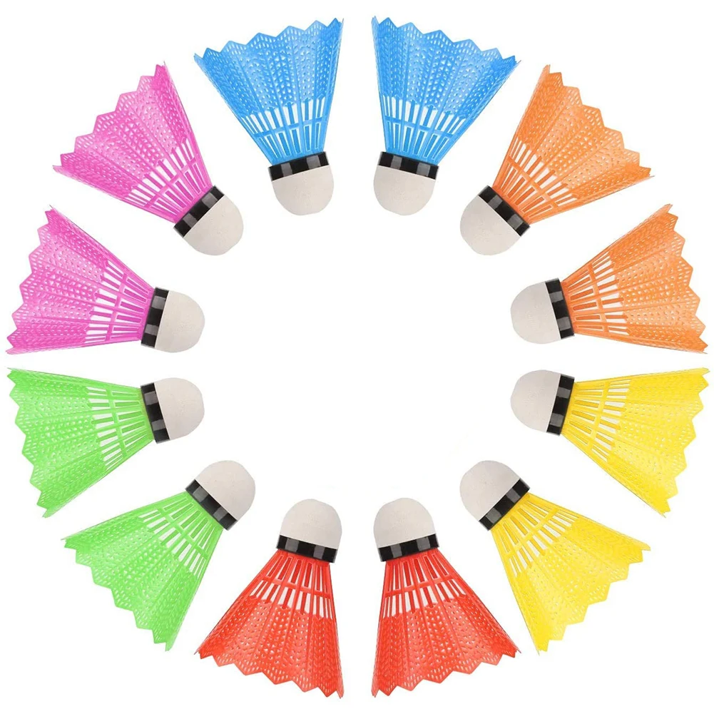 

Shuttlecocks Nylon Badminton Shuttlecocks Balls High Speed Feather Indoor Outdoor Entertainment Sports Game Random Color 12PCS
