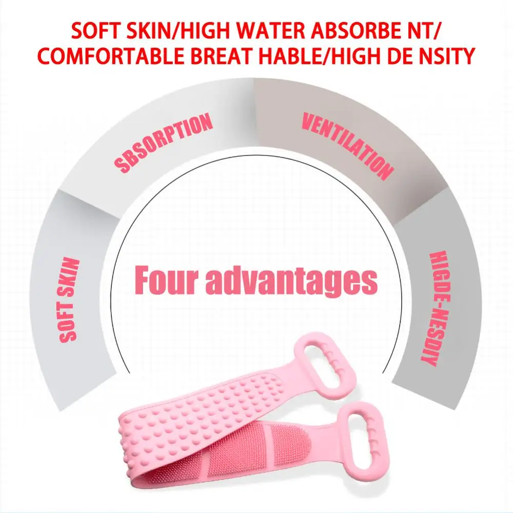

Long Magic Silicone Brushes Bath Towels Body Brush Bath Belt Exfoliating Back Brush Belt Wash Skin Household Clean Shower Brushe