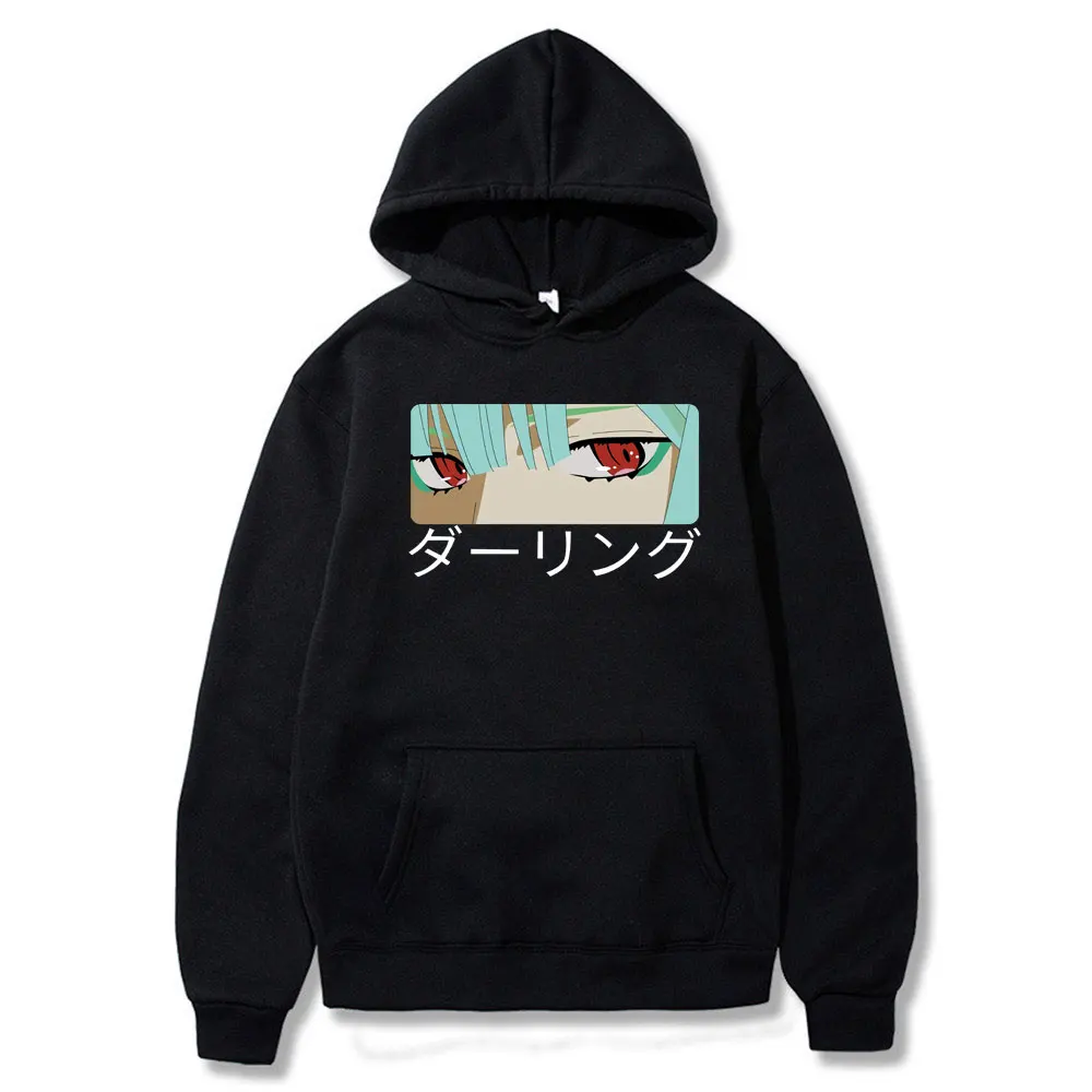 

Kawaii Zero Two Hoodie Darling In The Franxx Eyes Printed Hoodies Men/Women Streetwear Hoodie Men Harajuku Loose Hip Hop Hoodies