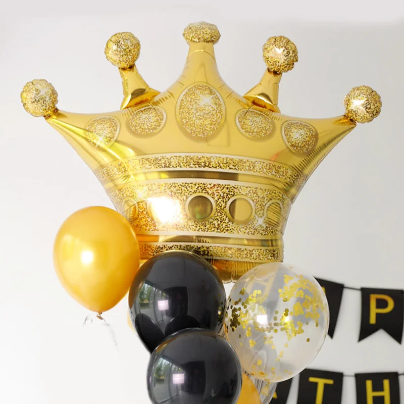 

Gold Crown Giant/Mini Foil Balloon Party Decoration Anniversaries Party Decoration Birthday Party Supplies Baby Shower