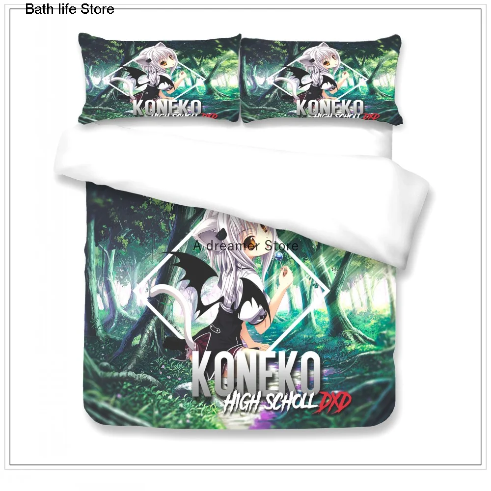 Комплект постельного белья в стиле аниме для старшей школы размеры King-Size DXD KONEKO