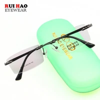 rui hao eyewear rimless eyeglasses frame optical glasses frames alloy spectacle frame q2619