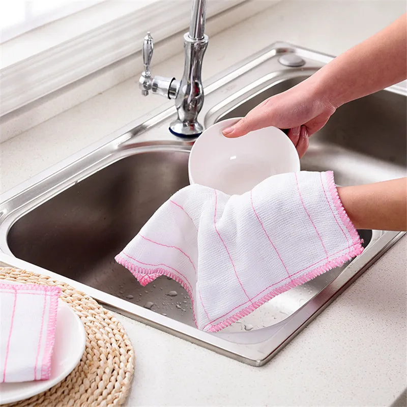 

100/50/20/10pcs Wood Fiber Cleaning Cloths Natural Green Absorbent Oil Free Rag Dish Washing Towels Wholesale for Kitchen Clean