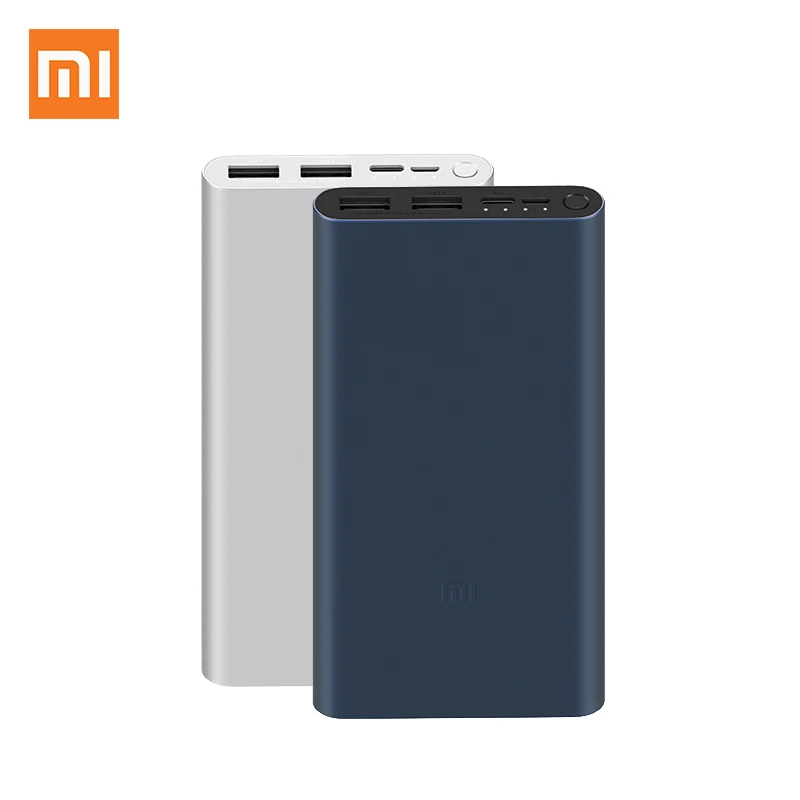 Фото Xiaomi Power Bank 3 10000 мАч PLM13ZM Dual USB 18 Вт Быстрая зарядка Mi Powerbank портативное зарядное