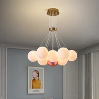 modern light luxury balloon shaped chandelier creative living room dining room duplex building home decoration glass ball lamp