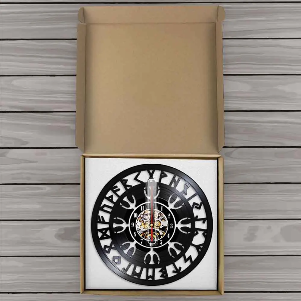 Настенные часы с компасом в стиле викингов винтажные настенные виниловой