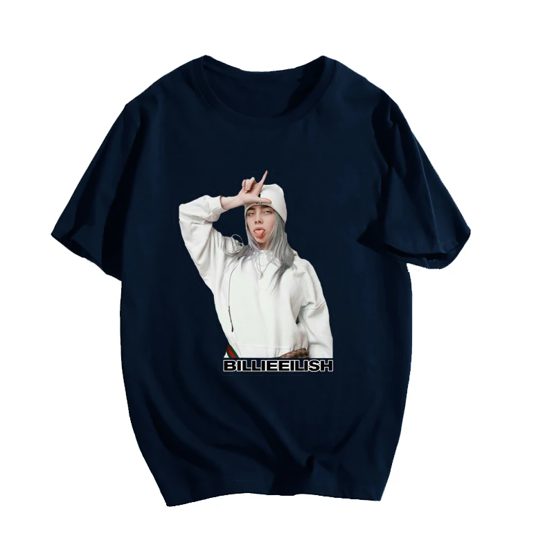 T-shirt 2 Крутая футболка унисекс, Повседневная футболка Billie Eilish, летние модные хлопковые футболки для подростков, Harajuku, футболки с короткими рукавами - Цвет: T-shirt 2