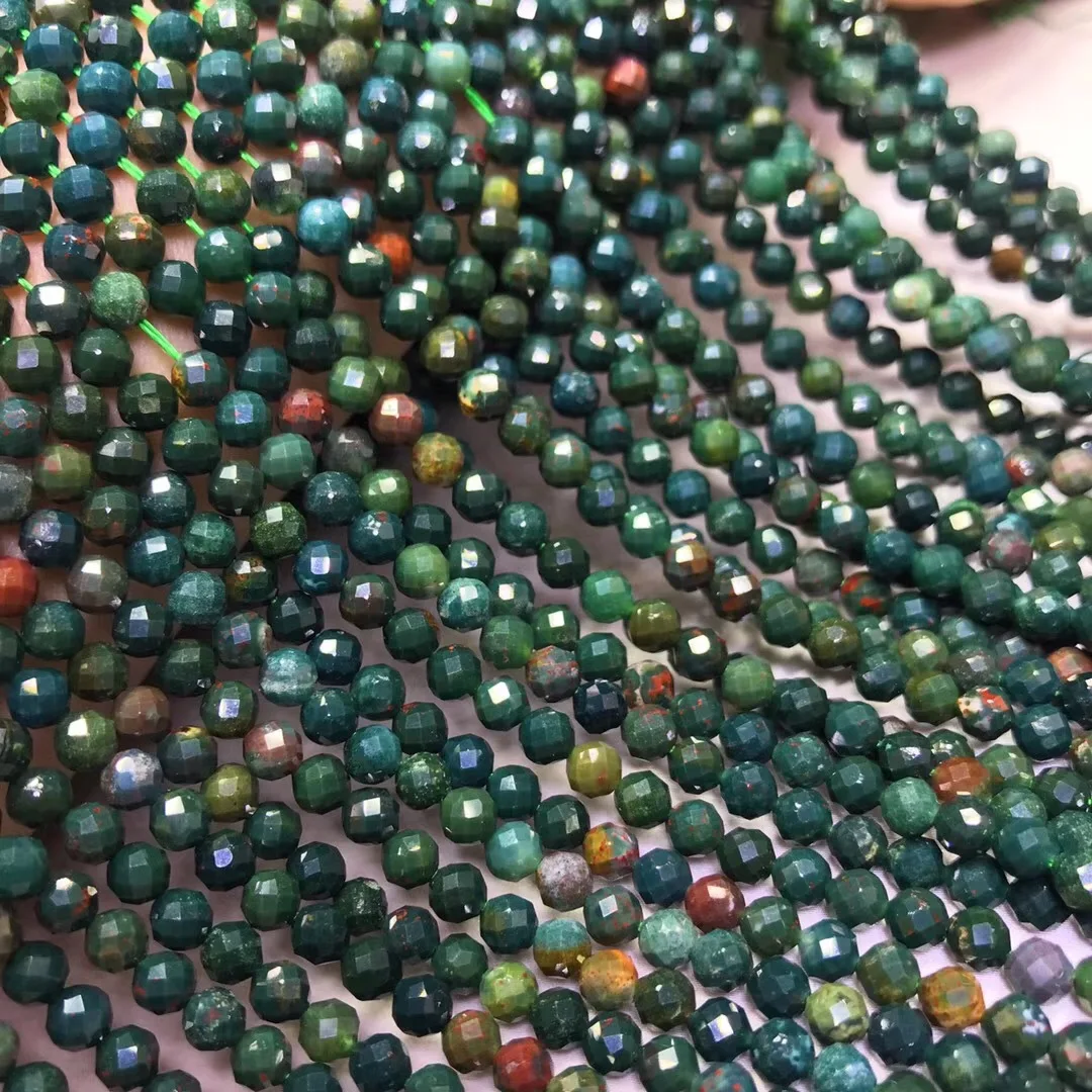 Натуральные кристаллические зеленые опаловые граненые бусины 3-4,5 мм полуфабрикат для создания ювелирных изделий подвески DIY-браслет 39 см.