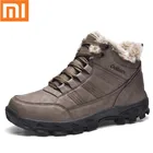 Мужские зимние ботинки Xiaomi, водонепроницаемые теплые меховые ботинки, Мужская Уличная зимняя Рабочая повседневная обувь, Военные боевые резиновые ботильоны