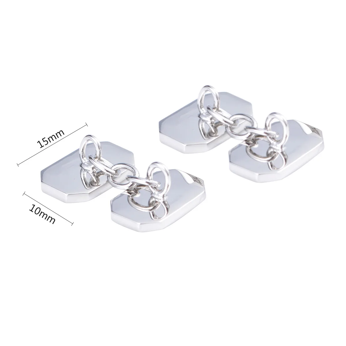 Запонки на цепочке для мужчин эксклюзивные элегантные зеркальные запонки под