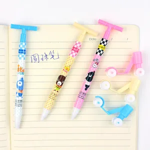 Шариковая ручка, корейский креативный милый скутер, Студенческая мультяшная синяя шариковая ручка, подарок, товары для учебы, школы и офиса, оптовая продажа, 20 шт.