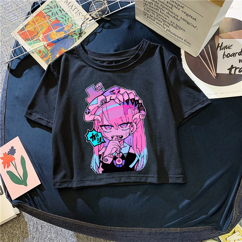 

Anime Maiden Cute Tees Harajuku Gothic Korean style Women's T-shirts Vintage Punk Summer Streetwear y2k Tops Sexy Short Clothing