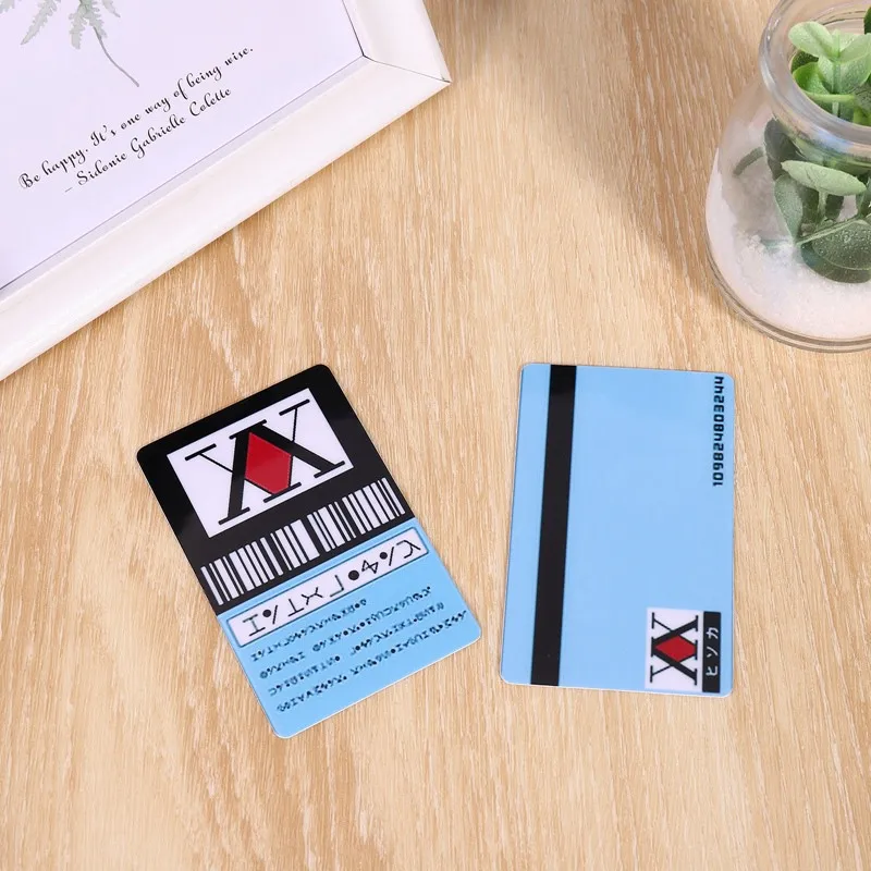 

Anime Card License PVC Toys Japan Anime GING FREECSS Killua Zoldyck Kurapika Badge Bus Bank Credit Card Stickers