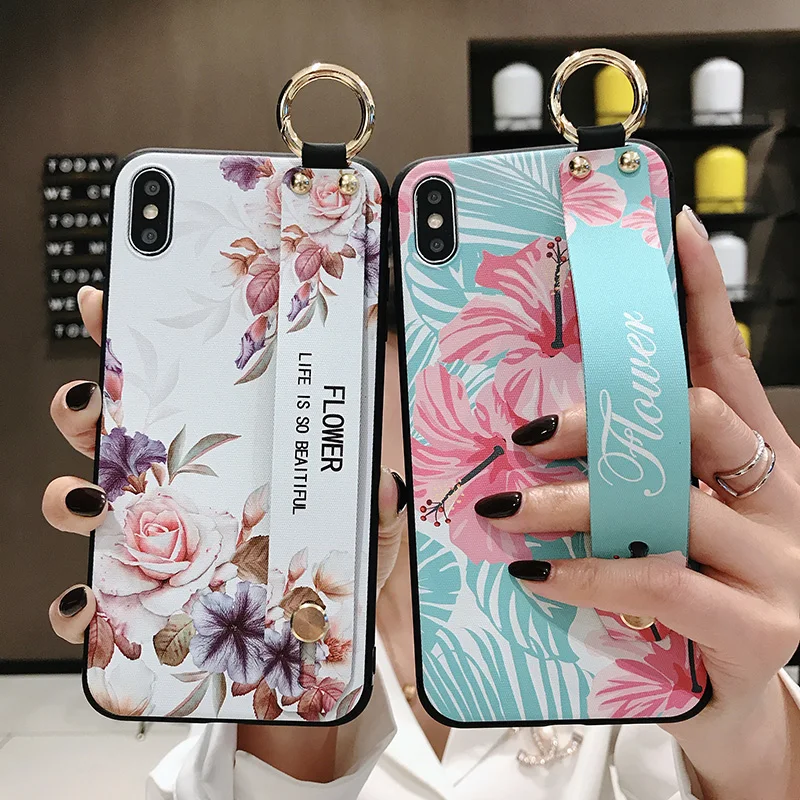 Новый чехол на запястье для iphone 11 Pro Max 7 8 6 6s plus xs XR X Xs max Мягкий ТПУ чехол-держатель