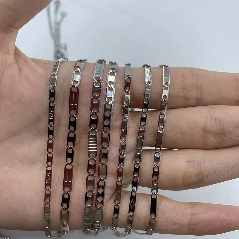 Звеньевая цепь из нержавеющей стали Подарочные ожерелья украшения никогда не