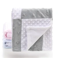 stitching spring summer and autumn baby quilt newborn quilt super soft polar fleece double layer baby blankets swaddle wrap