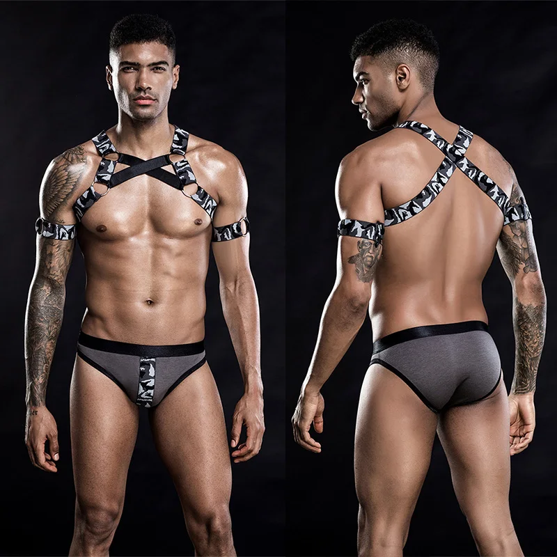 Мужская обувь для ночного клуба костюм нагрудный ремень Тела Бондаж сценический