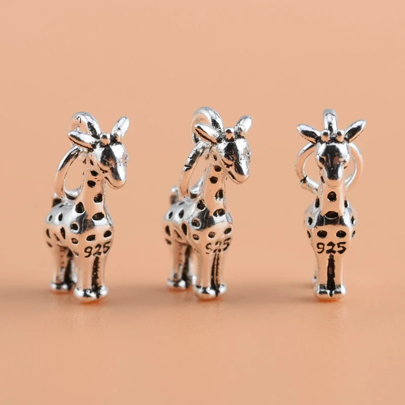 

S925 стерлингового серебра тайские серебряные кулоны аксессуары милый мини олень кулон ручной работы DIY бисерные материалы аксессуары