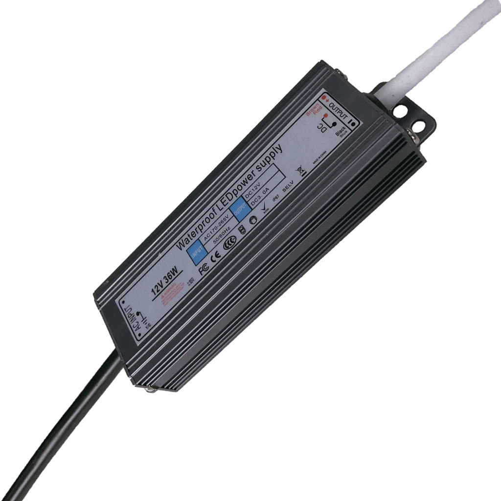Водонепроницаемый Импульсный источник питания 36 Вт IP67 12 В 24 для ленты ограждения
