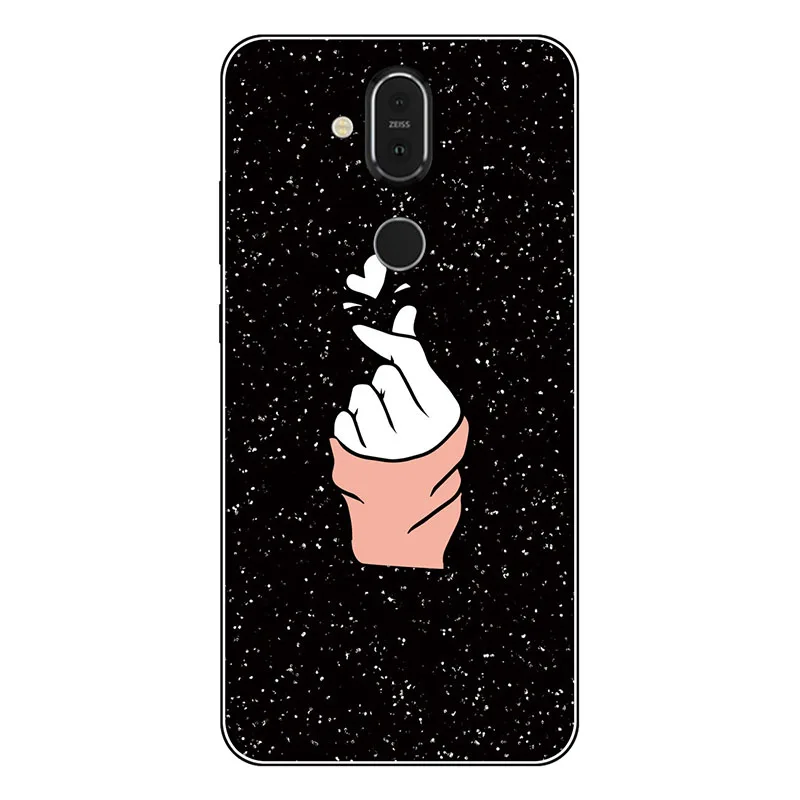 Мягкий чехол для телефона Nokia X7/7 1 Plus/8 чехлы с изображением панды цветные цветы