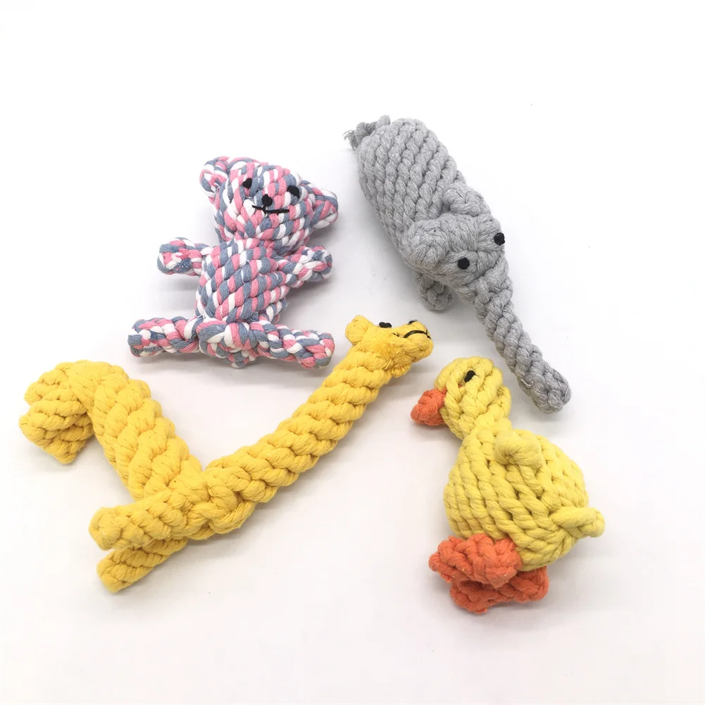

Pet Supplies Large Dogs Toys Interesting Cotton Animal ShapesPuppy Small Dog Toys Chew Knot Teeth Cleaning Rope interactive Toys