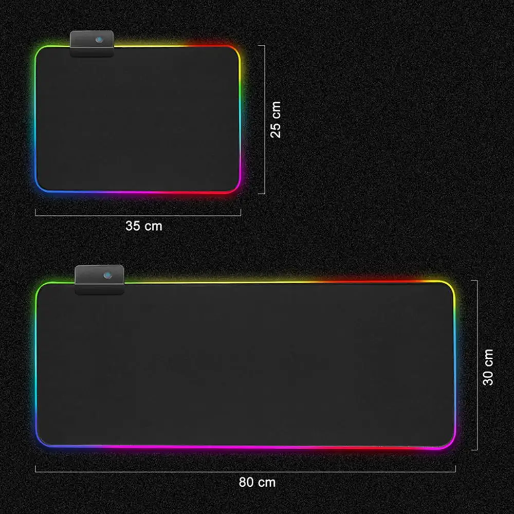 

RGB Soft Large Gaming Mouse Pad Oversize Glowing Led Extended Mousepad Non-Slip Rubber Base Computer Keyboard Pad Mat backlight