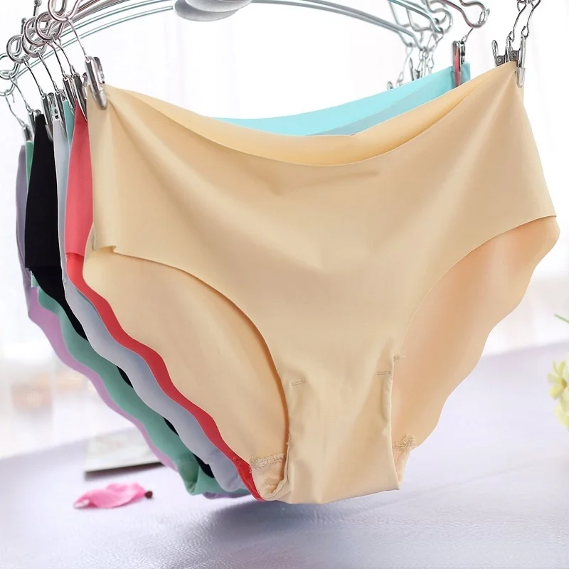 

Бесшовные сексуальные трусики, Женские однотонные трусики, женское нижнее белье, хлопковое нижнее белье с промежностью, Модные дышащие жен...