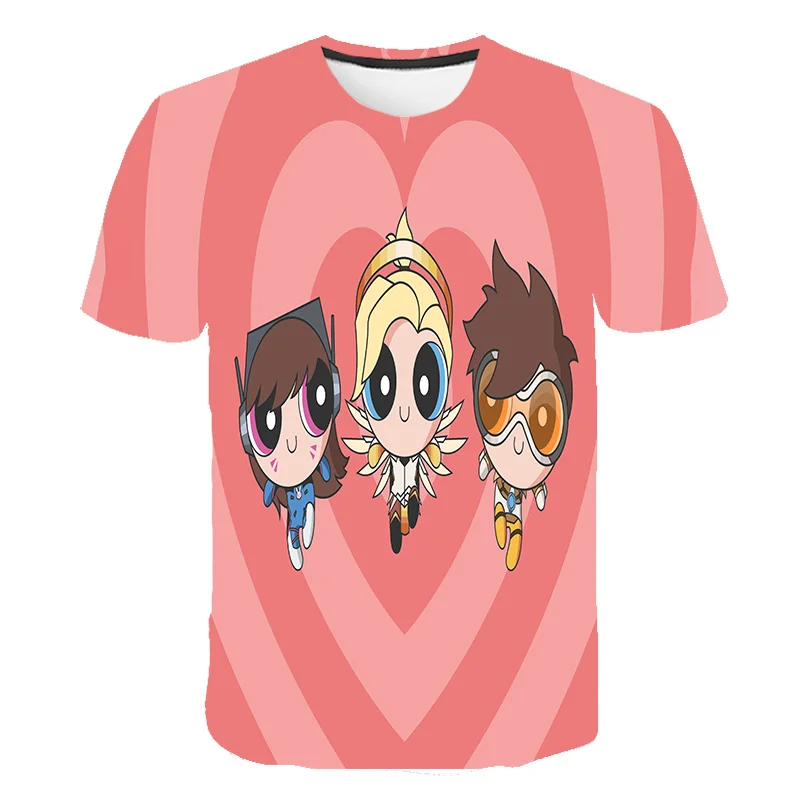 

4-14T 2021 Kids T-Shirt 3D Printed Cartoon Shirts Child Lovely Short Sleeve Summer Tee Children Cloth Boys/Girls Cool Tops