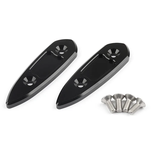 Areyourshop мотор мотоцикла CNC алюминиевый зеркальный заглушка крышки для Yamaha YZF R3- R25 2013- Аксессуары двигателя - Цвет: Черный
