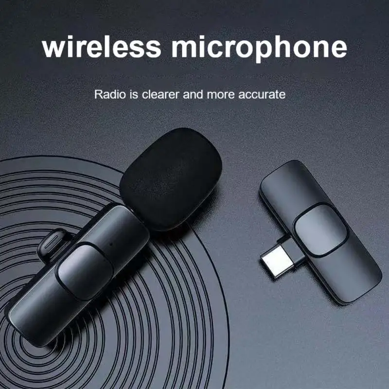 Беспроводной петличный микрофон портативный для записи аудио и видео IPhone Android