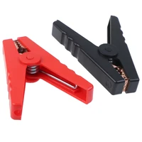 2 pcs electrical crocodile alligator clip 100a battery insulated clip connector plastic handle test alligator clip electric tool