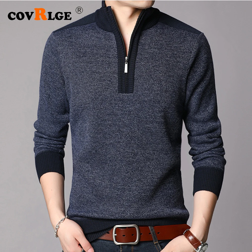

Cashmere Sweater Men Clothes Spring Autumn Winter Thick Warm Wool Pullover Men Casual Zipper Turtleneck Pull Homme MZM063