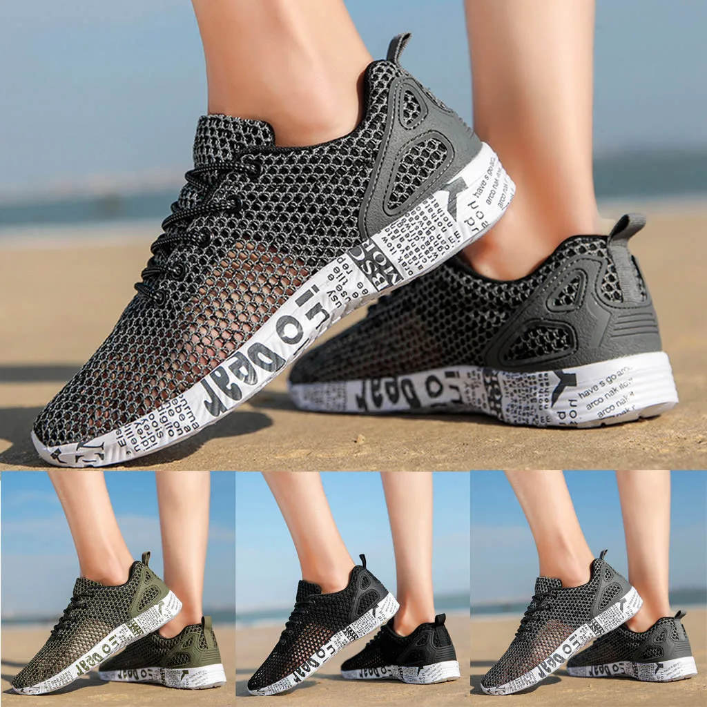 

SAGACE Outdoor Sneaker Men Mesh Hollow Casual Shoes Men Sports Shoes Quick drying Breathable Sneakers Men Shoes Sneakers fashion