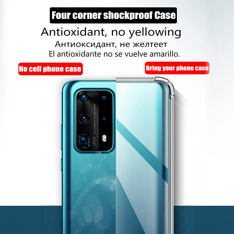 Противоударный чехол для Huawei P40 Pro P20 P30 Lite силиконовый из ТПУ Mate 20 10 30 P10 Nova 6 SE P Smart