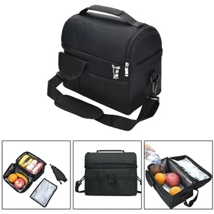 Large Insulated Lunch Bag Thermal Cool Hot Food Storage Tote Box Adult Kids Men Waterproof Kitchen Storage & Organization