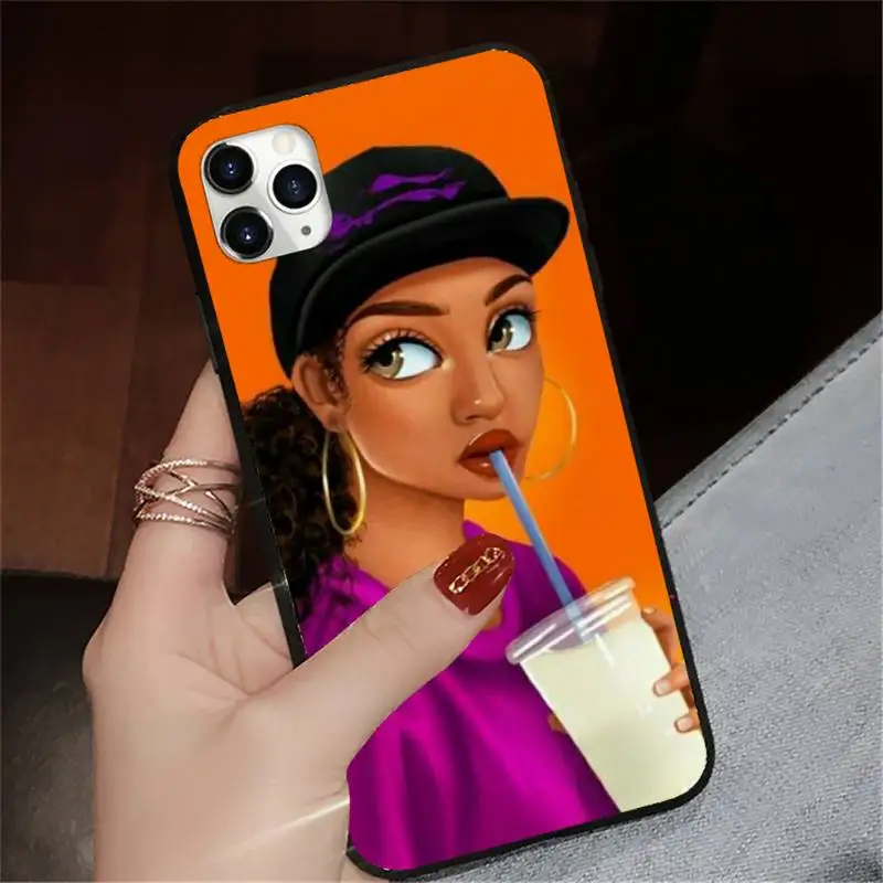 

melanin Fashion women girls Phone Case for iPhone 11 12 pro XS MAX 8 7 6 6S Plus X 5S SE 2020 XR