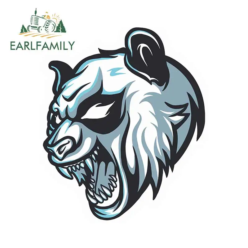 EARLFAMILY 13 см x 11 для рисунок сердитой панды автомобильные наклейки на бампер