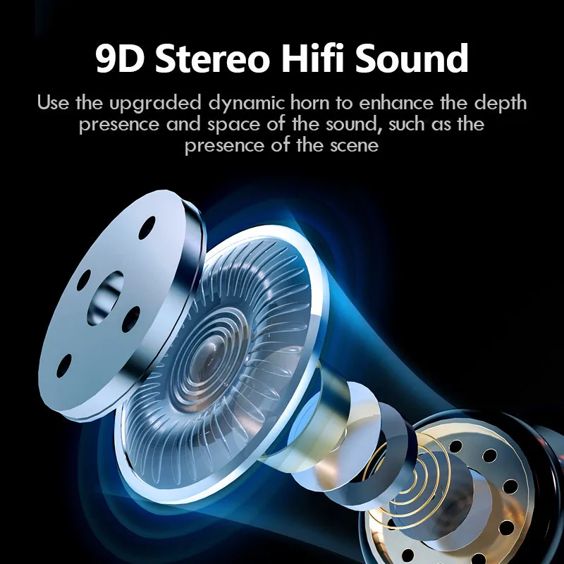 

Bluetooth Earphones Wireless Headphones LED Display With Microphone Sport Waterproof Earbuds Headsets With 2000mAh Charging Box