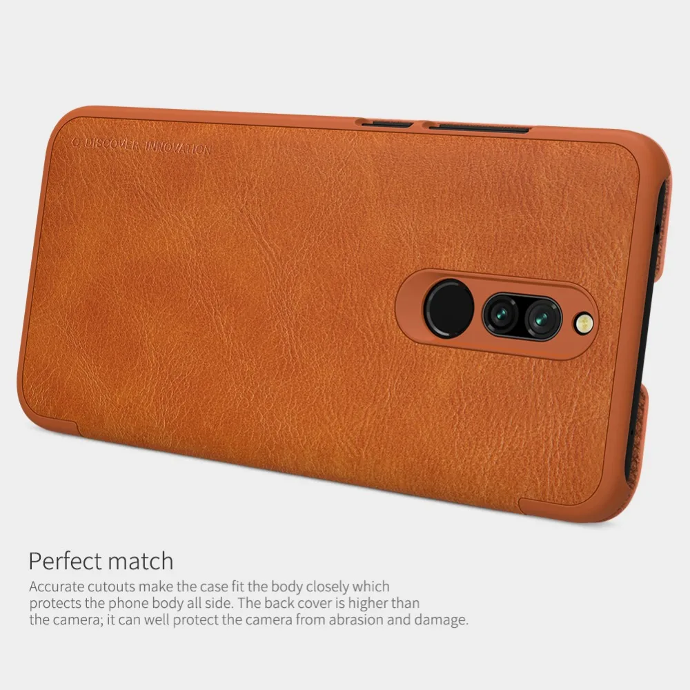 Flip Cover For Xiaomi Redmi 8 Case Original NILLKIN QIN Leather Cover For Xiaomi Redmi 8 Case with Card Pocket Book Bags