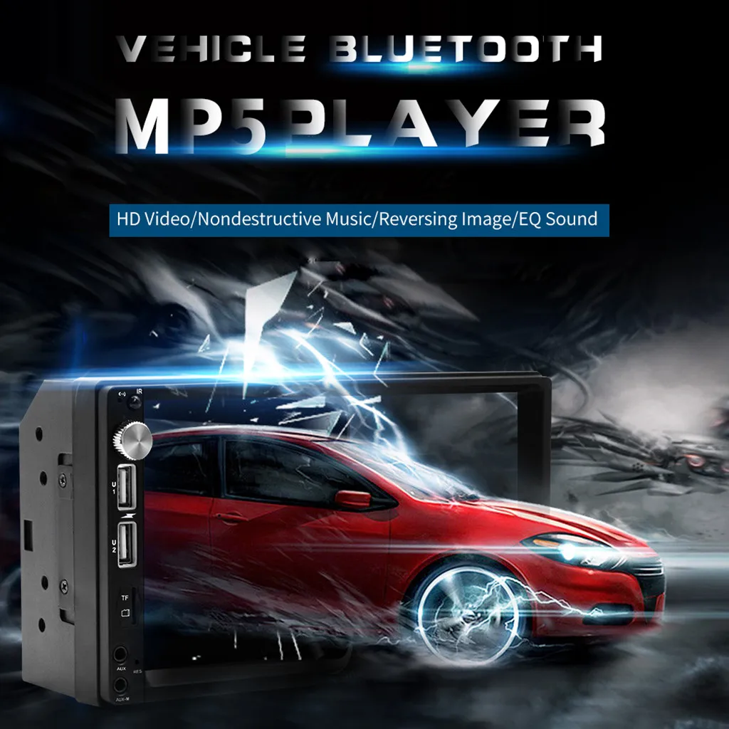 7-дюймовый автомобильный Bluetooth MP5 плеер USB Интерфейс для автомобильного аудио-видео автомобиля gps навигация с заднего Камера Аксессуары# BL30