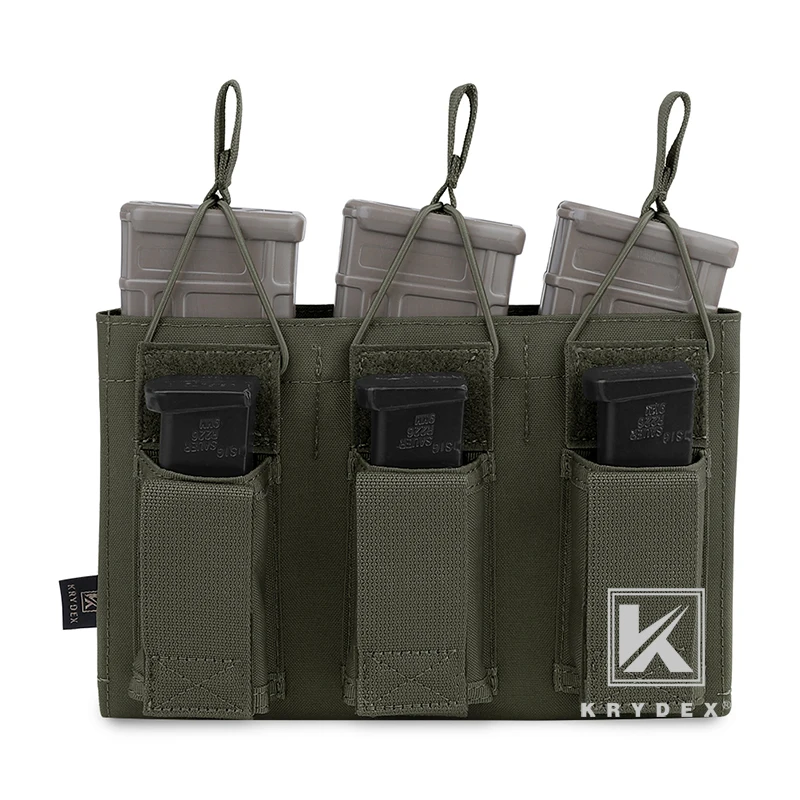 Тактическая Тройная сумка для магазина KRYDEX стрельбы страйкбола военная 5 56