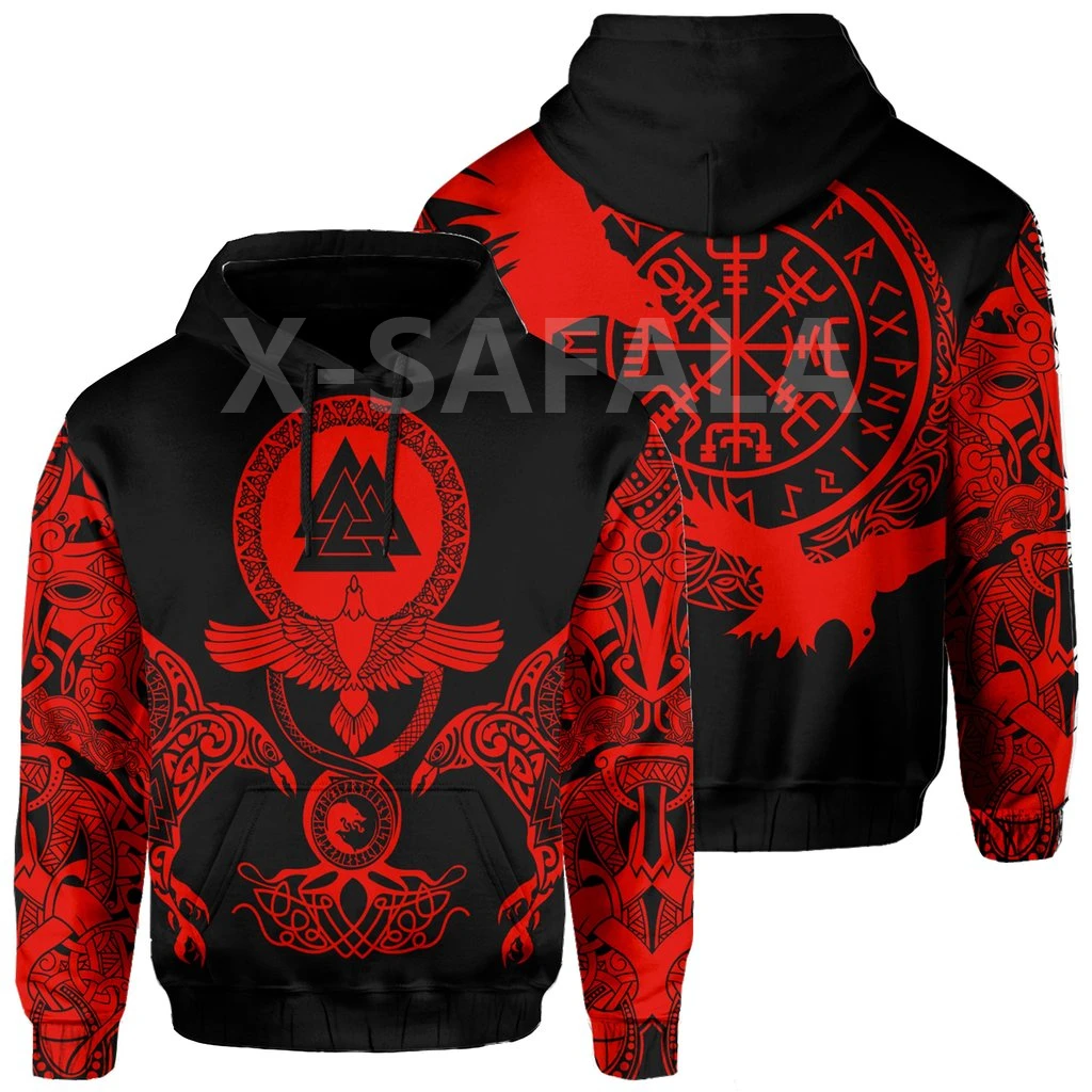 

X-Safala Viking Fenrir Raven Odin 3D All Printed Hoodie Man Women Harajuku Outwear Zipper Pullover Sweatshirt Casual Jacket