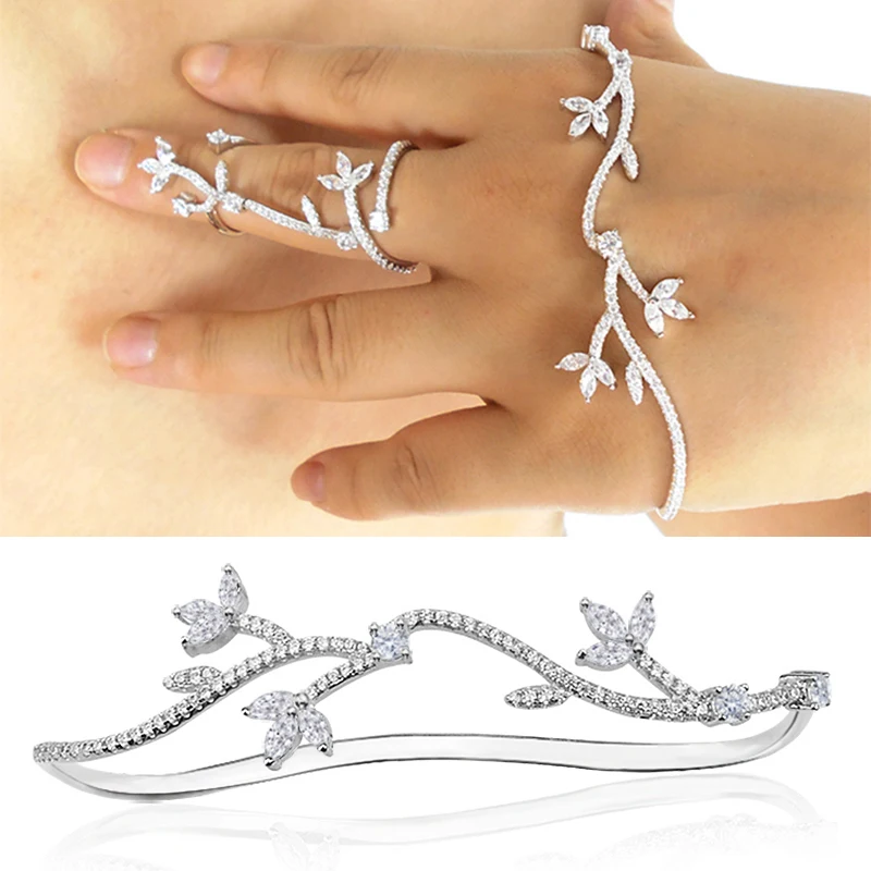 

AIJAJA Luxury Designer Brand Plant Hand Bracelets for Women Bangles Love Cute Palm Bracelet Jewelry Gifts Bulk Items Wholesale