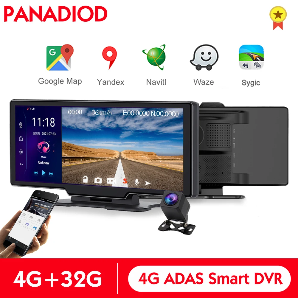 Автомобильный видеорегистратор на зеркало заднего вида 10 26 дюйма Android 8 1 1080P FHD с