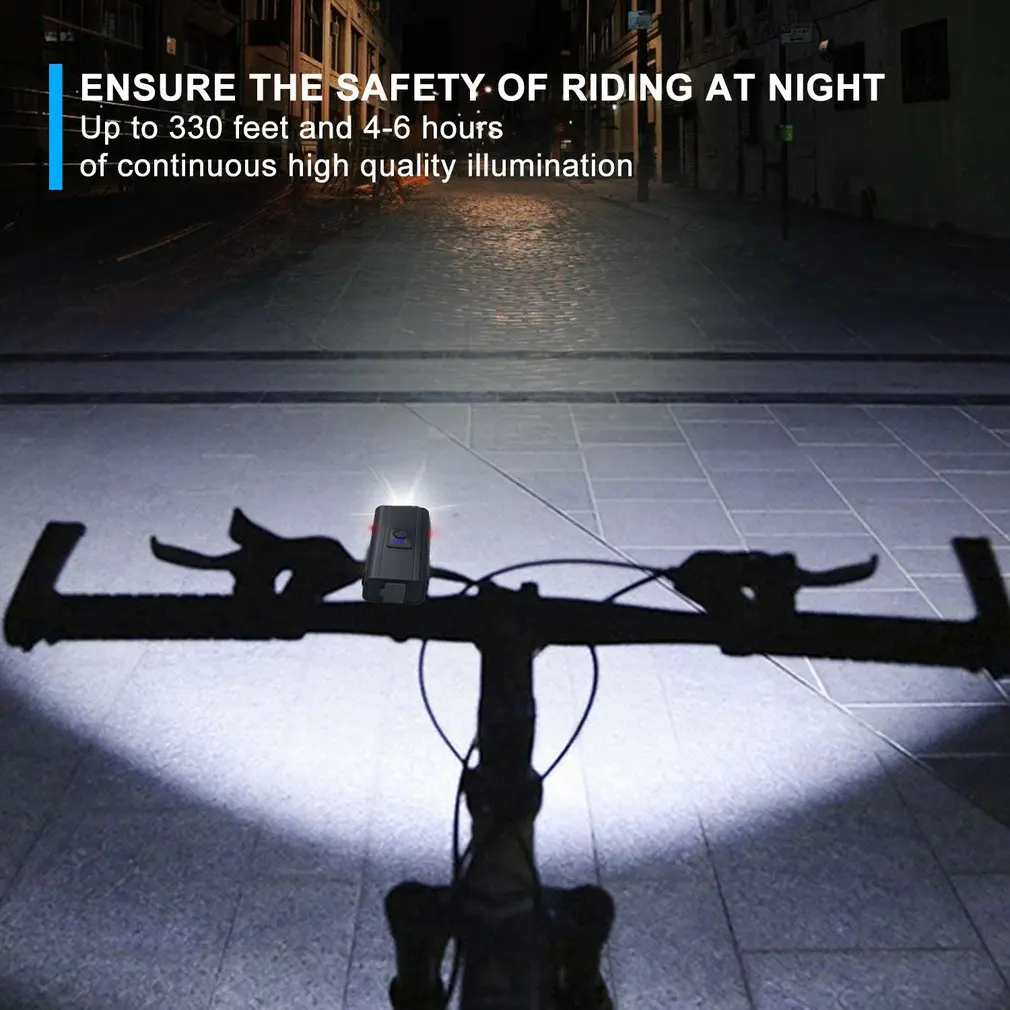 Светильник комплект велосипедных фар с зарядкой от USB влагозащита IPX6 передняя