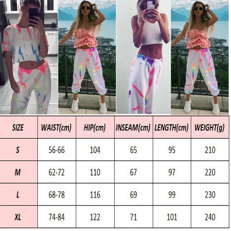 

VS&LLWQ Fashion Women Pants Stretch Trousers Reflective Joggers 2020 Sweatpants Casual Baggy Elastic Waist Gym Harem Long Pants