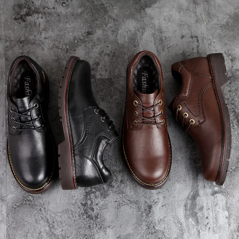Низкая Dr Martens Мужская первый слой натуральная кожаная мужская обувь высокого качества Martins лифт обувь Рабочая безопасность плюс Размер 47