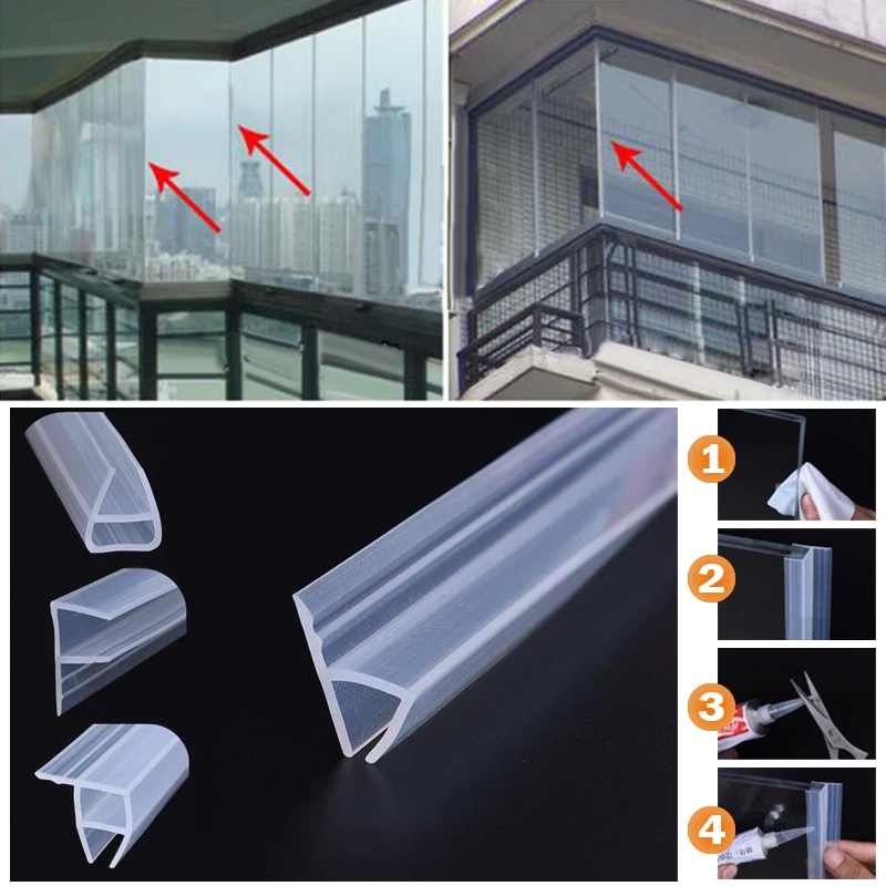 Резиновая уплотнительная лента H образной формы для двери душа окна раковины